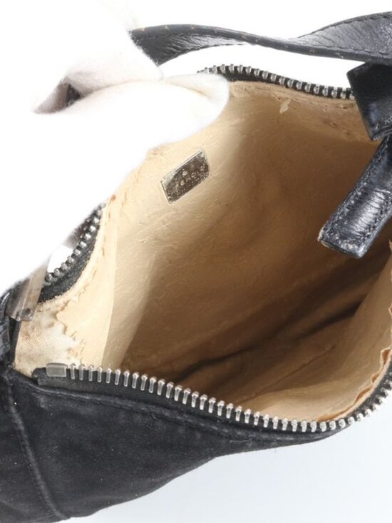 Fendi Vintage FF Logo Leather Handbag Pouch Tote - Picture 3 of 5